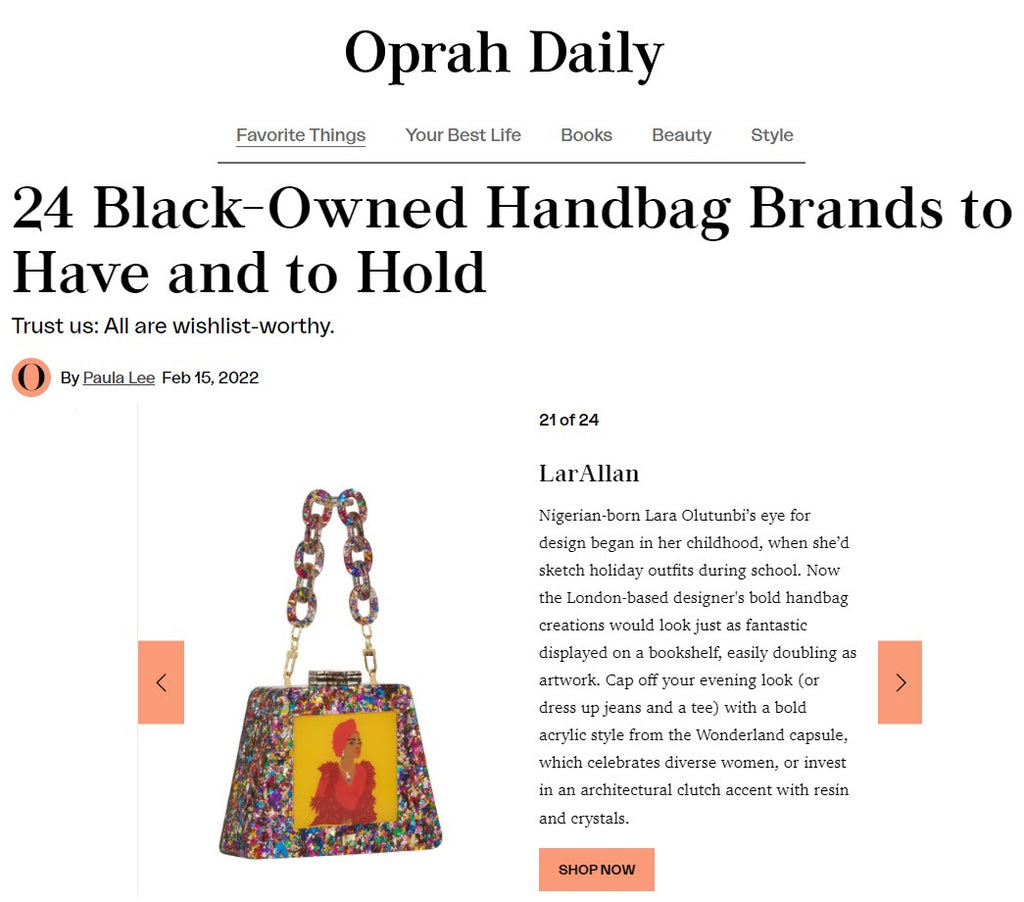 LarAllan in Oprah Daily US Black History Month Round Up